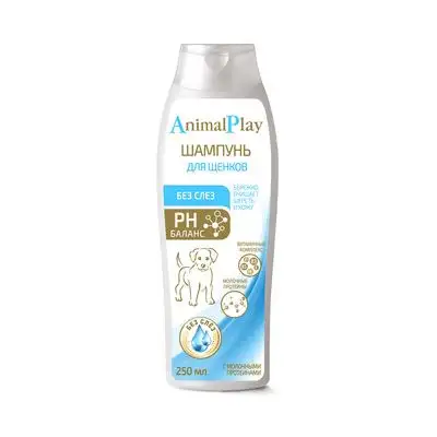 Купить animal play шампунь протеиновый "Без слез" для щенков, 250 мл