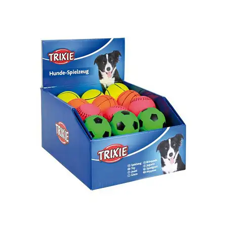 Купить trixie игрушка для собак мяч с ворсом неон