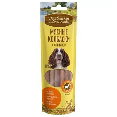 Деревенские лакомства лакомство для собак Мясные колбаски с олениной