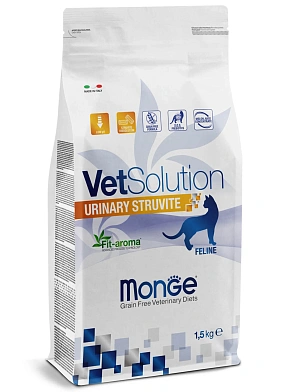 Monge VetSolution Cat Urinary Struvite Уринари Струвит сухой корм для взрослых кошек при заболеваниях мочеполовой системы и струвитном течении МКБ